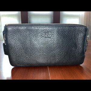 Coach Black Leather Wristlet